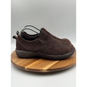 LL BEAN Comfort Mocs 254540 Slip On Shoes Brown Suede Men's Size 8.5 Wide